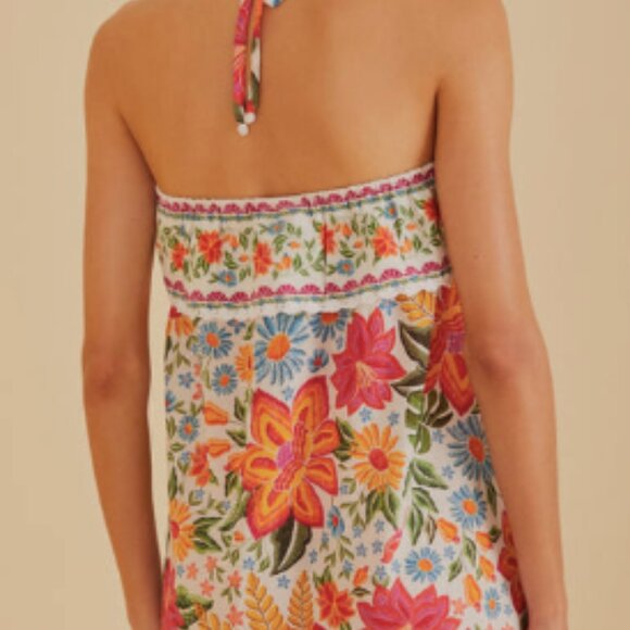 Farm Rio Off White Bloom Garden Mini Dress - Picture 4 of 4